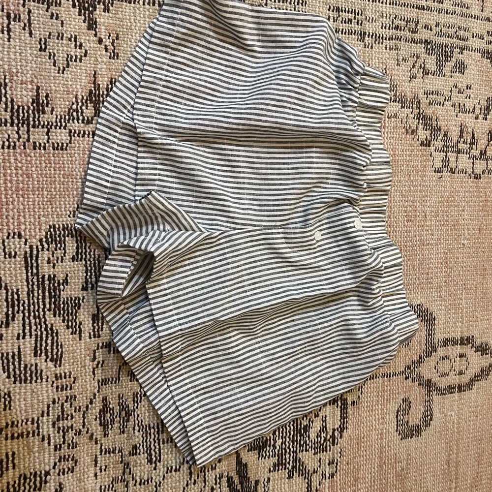 SHEIN Black and White Striped Shorts